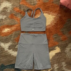 SET Active Charcoal Bike Shorts AND Bra